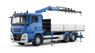 Gru idraulica su autocarro